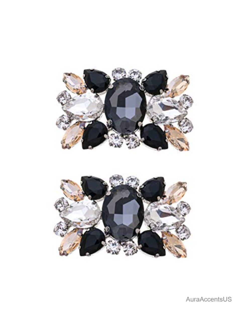 Crystal Rhinestone Shoe Clips for Wedding Party Prom - 2 Pc